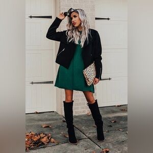 Impressions  green Sweater Dress